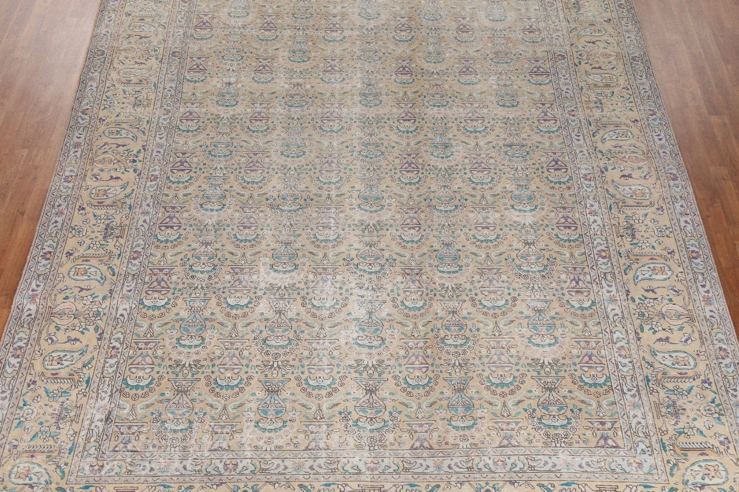 Geometric Tabriz Persian Area Rug 9x13