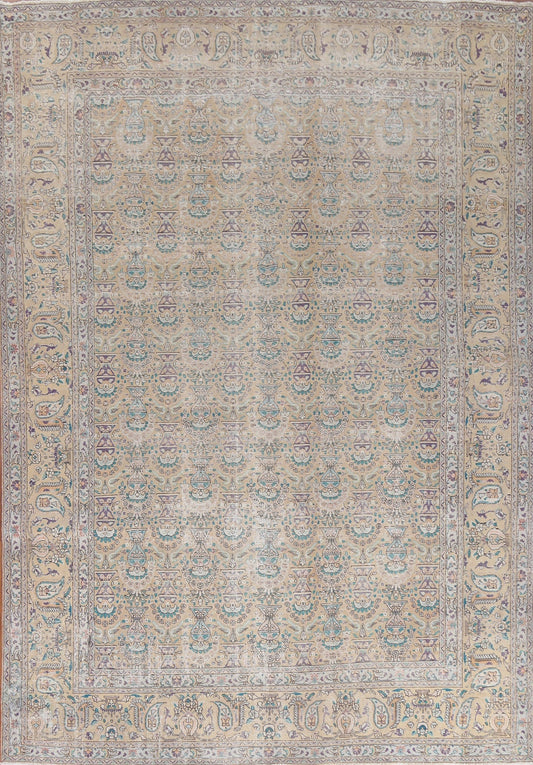 Geometric Tabriz Persian Area Rug 9x13