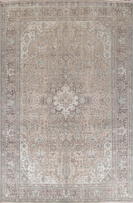 Geometric Handmade Tabriz Persian Area Rug 8x11