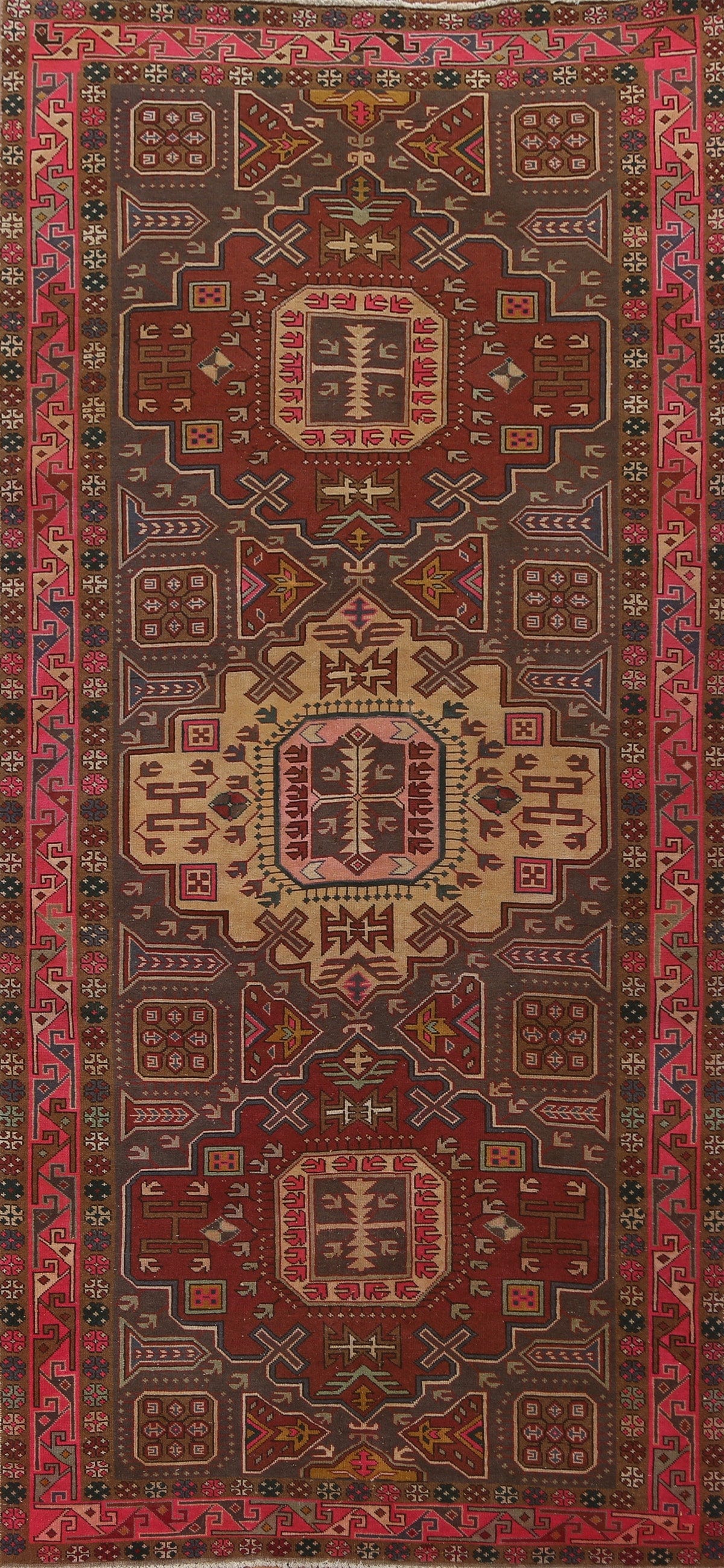 Geometric Meshkin Persian Area Rug 5x10