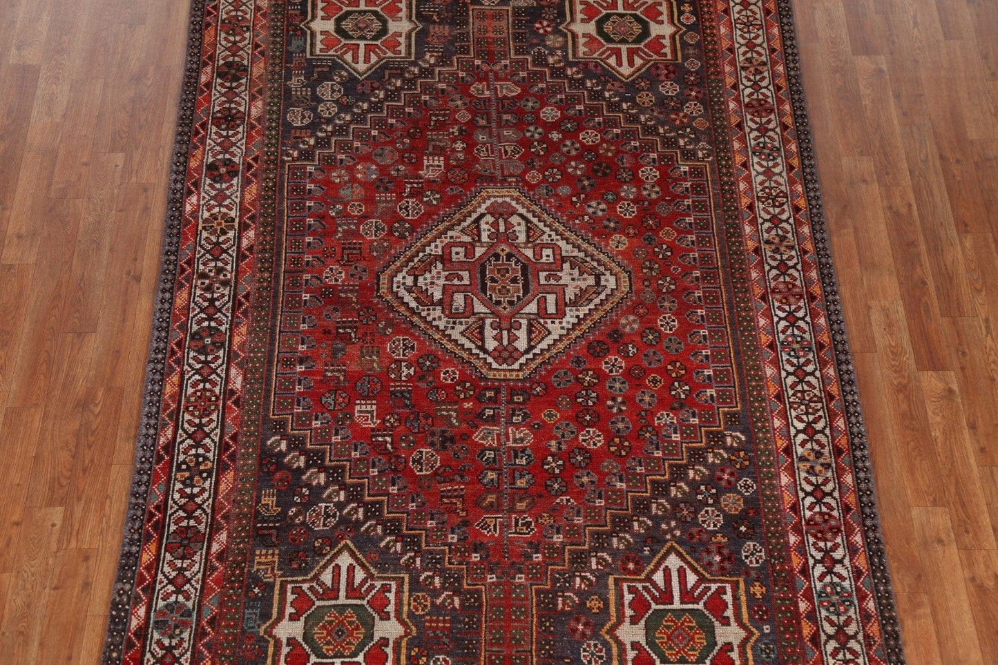 Vegetable Dye Red Shiraz Persian Area Rug 5x9