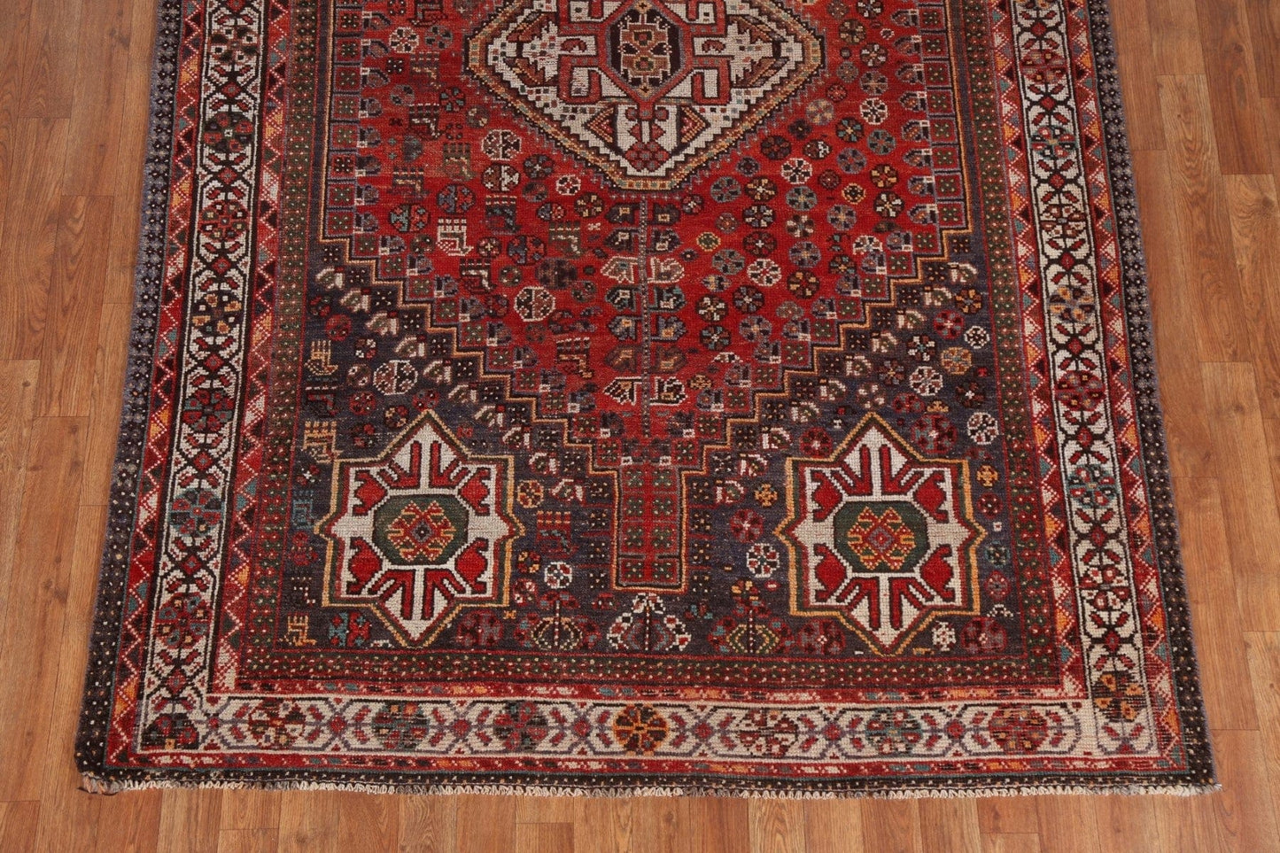 Vegetable Dye Red Shiraz Persian Area Rug 5x9