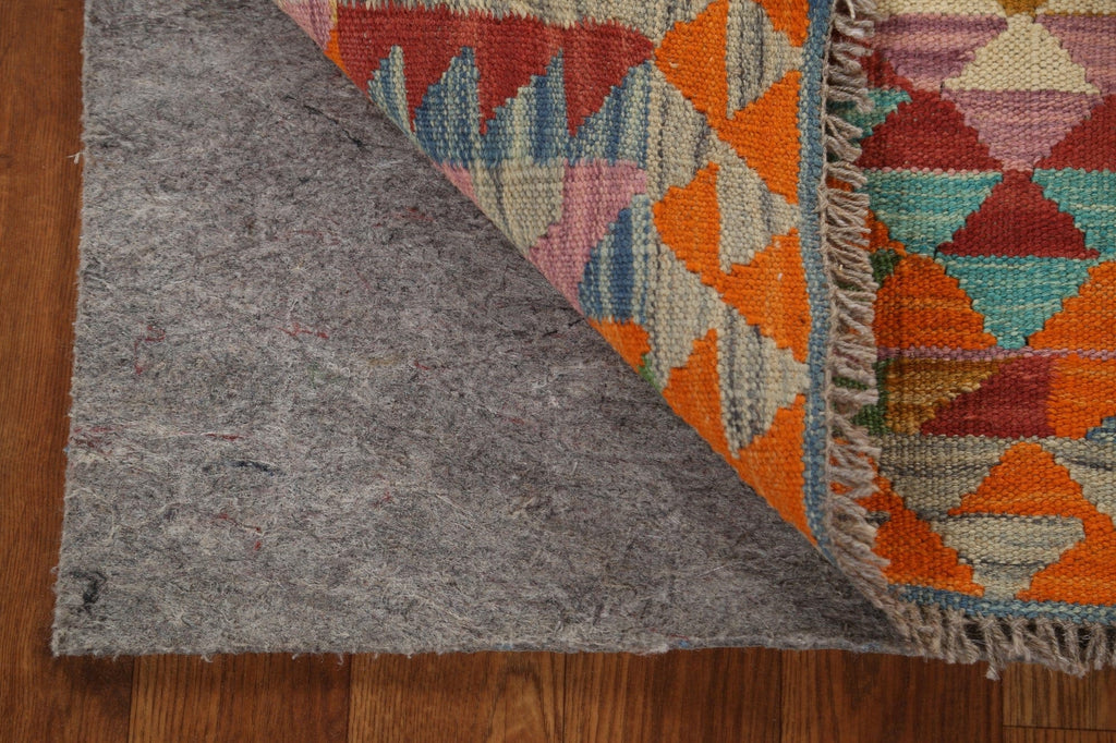 Vegetable Dye Geometric Kilim Oriental Rug 3x4