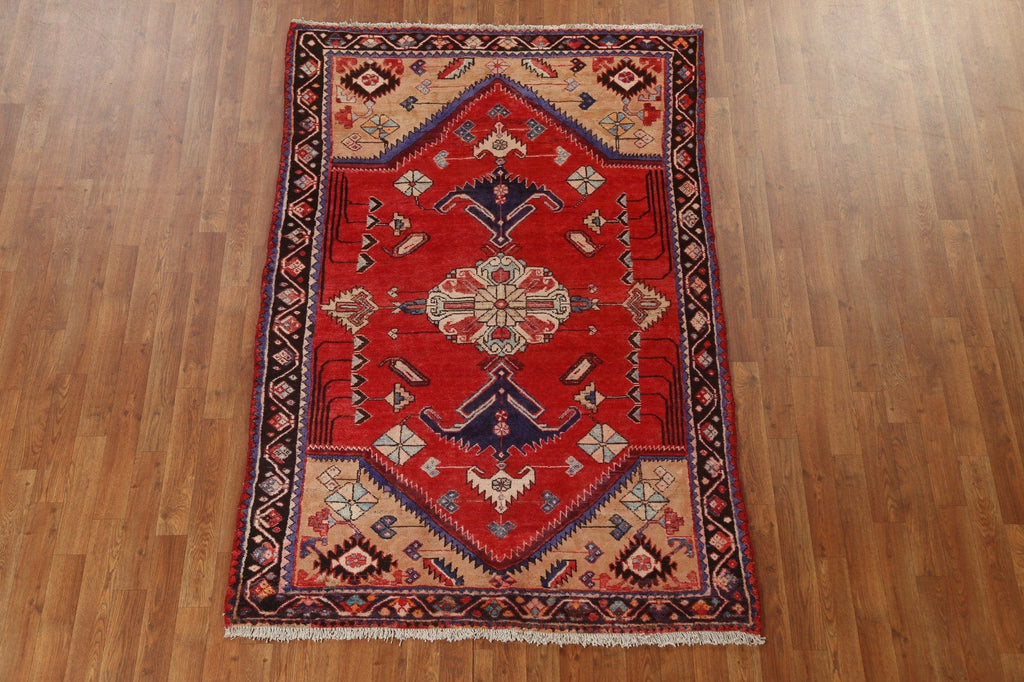 Hamedan Geometric Persian Area Rug 4x7