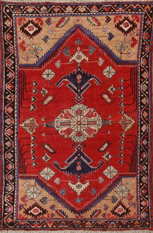 Hamedan Geometric Persian Area Rug 4x7