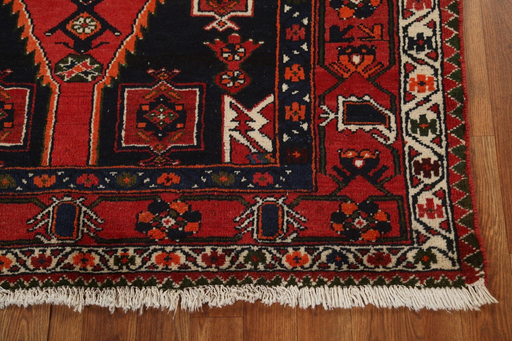 Geometric Hamedan Persian Area Rug 4x7