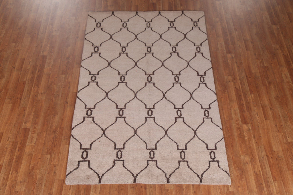 Trellis Abstract Oriental Wool Rug 5x8