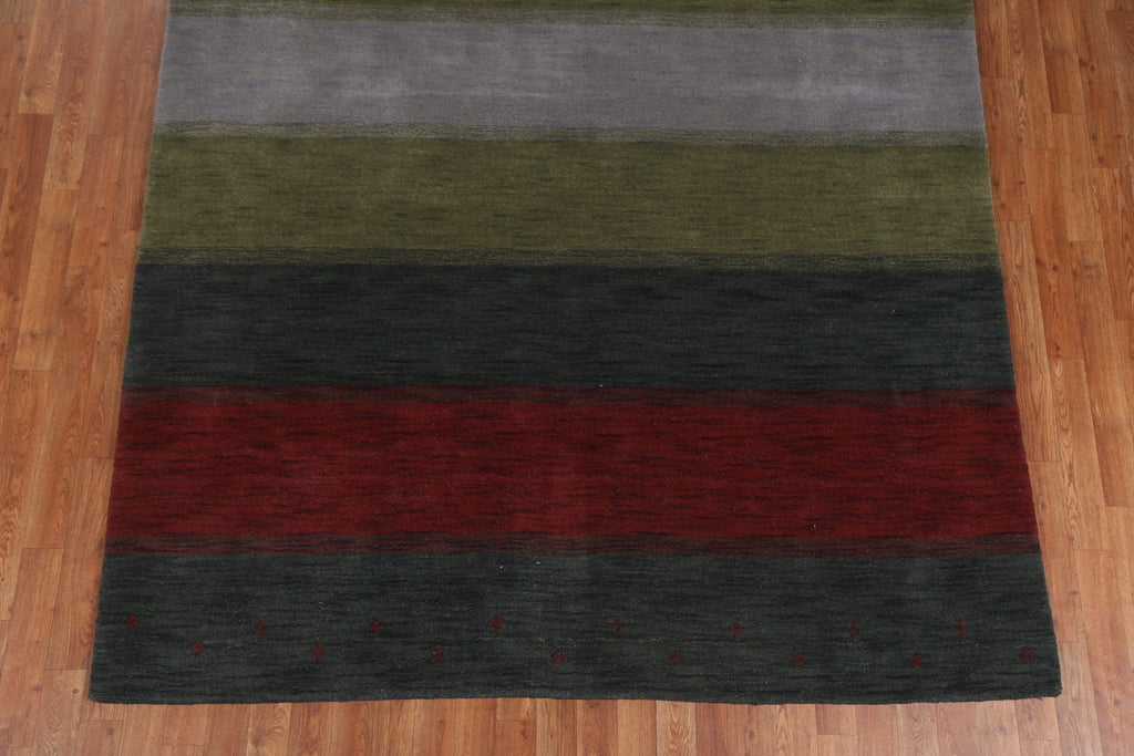 Striped Gabbeh Oriental Area Rug 7x10