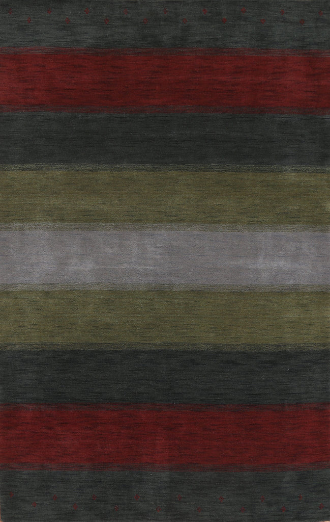 Striped Gabbeh Oriental Area Rug 7x10