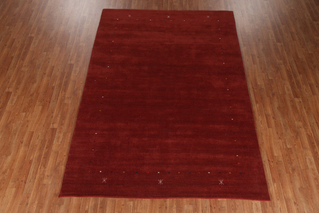 Red Gabbeh Oriental Area Rug 7x10