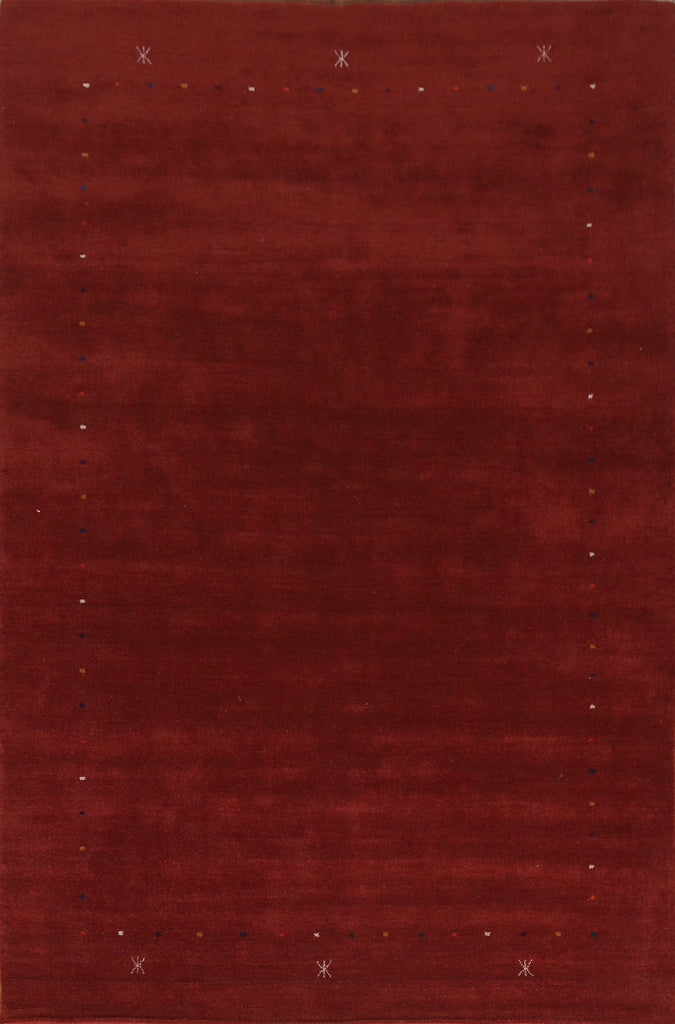 Red Gabbeh Oriental Area Rug 7x10