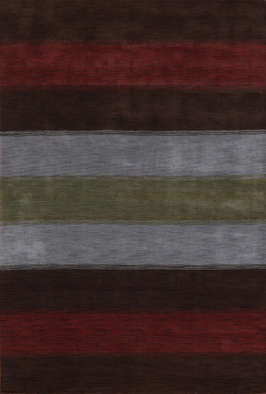 Striped Gabbeh Oriental Area Rug 7x10