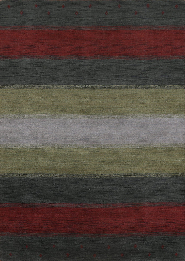 Striped Gabbeh Oriental Area Rug 6x8