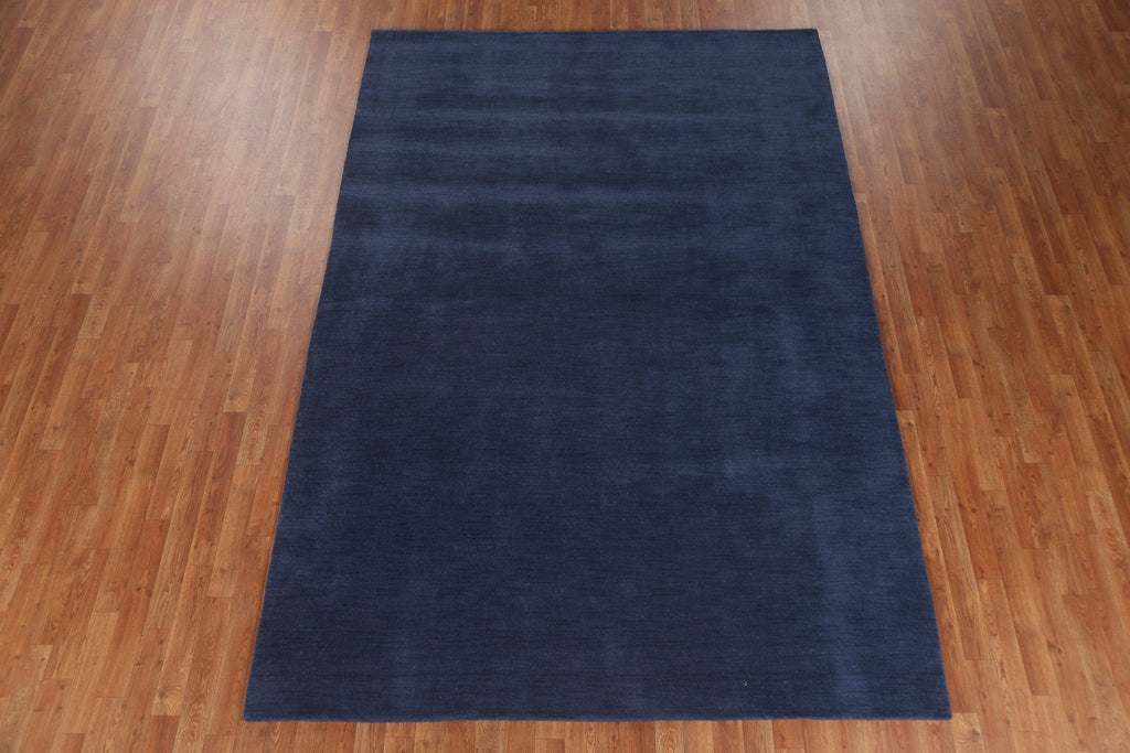 Modern Blue Gabbeh Oriental Area Rug 7x10