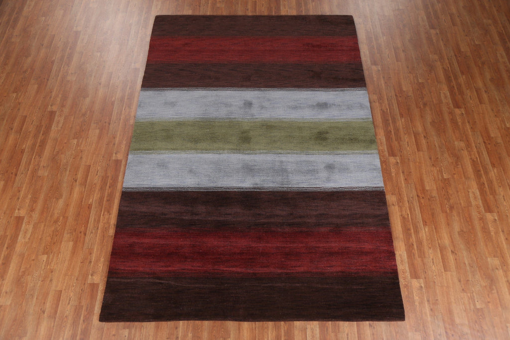 Striped Gabbeh Oriental Area Rug 7x10