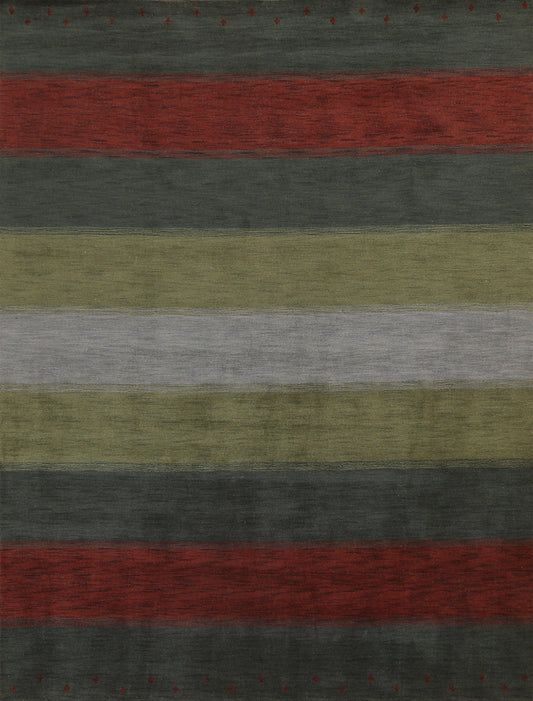 Striped Gabbeh Oriental Area Rug 8x10