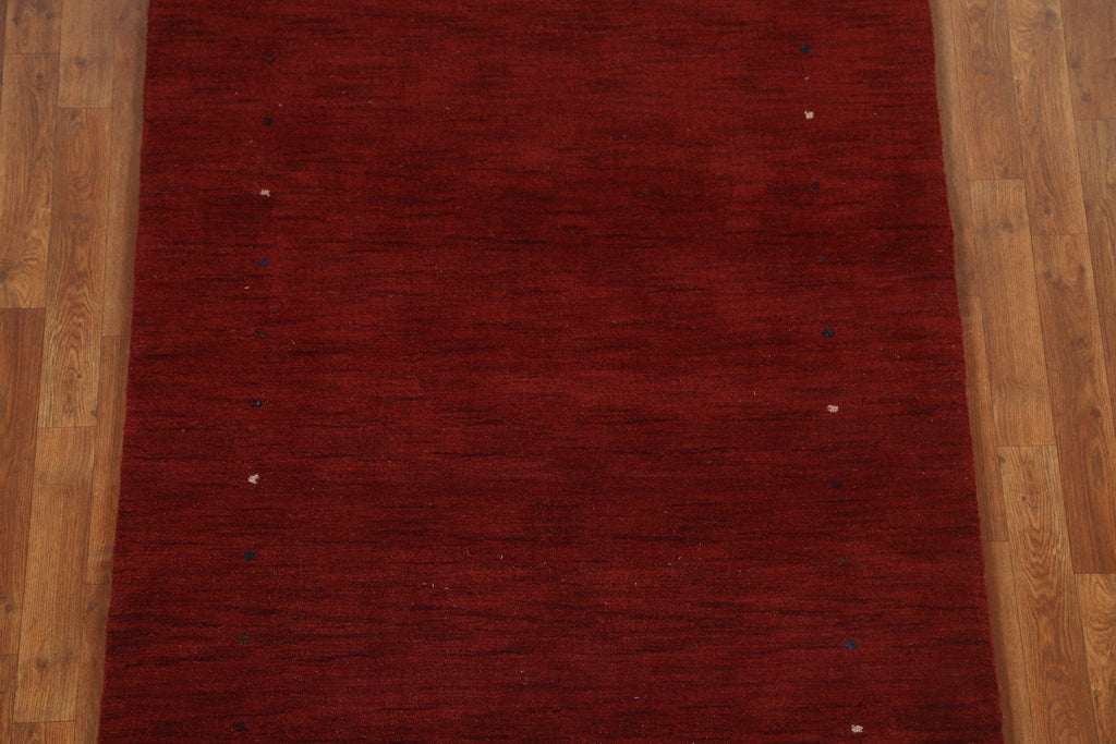 Red Wool Gabbeh Oriental Area Rug 4x6