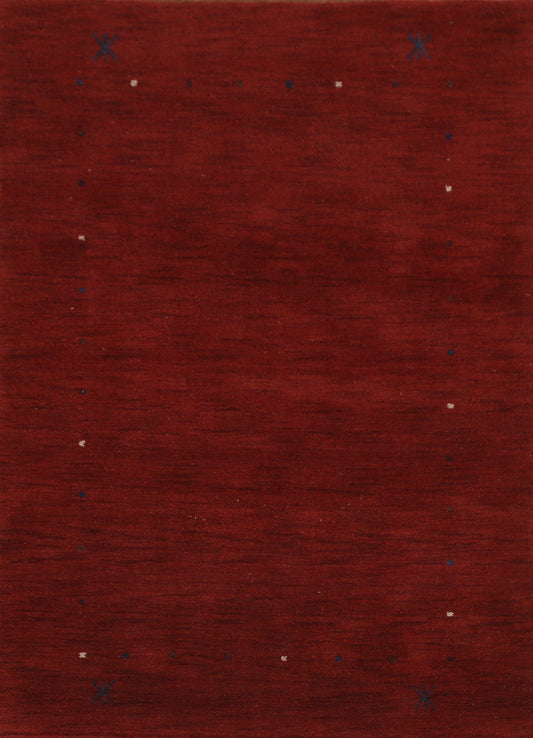 Red Wool Gabbeh Oriental Area Rug 4x6