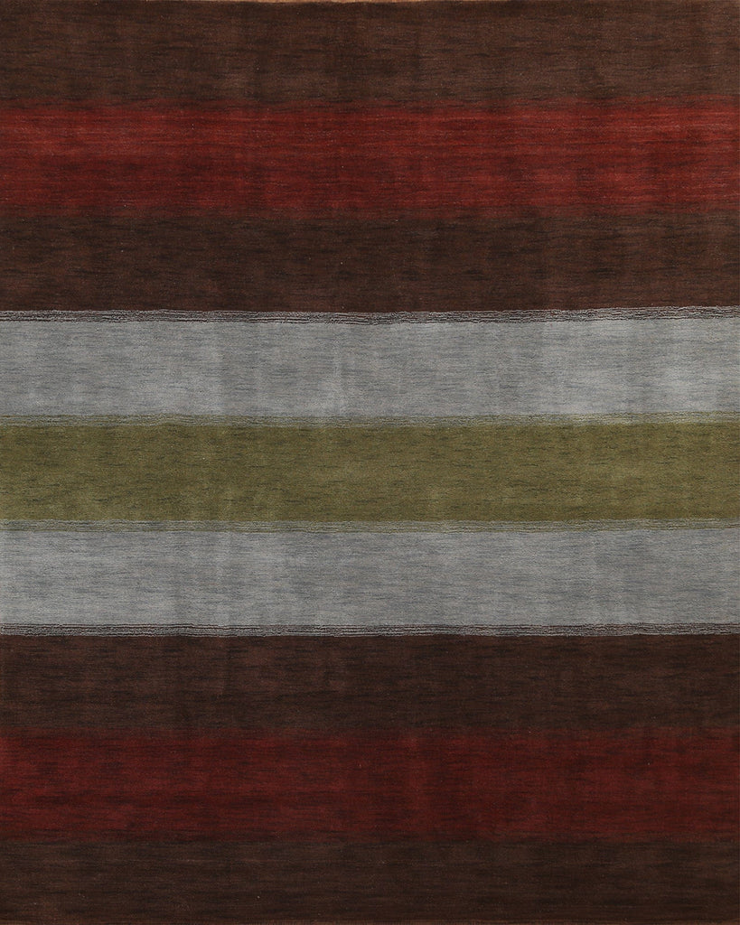 Striped Gabbeh Oriental Area Rug 8x10