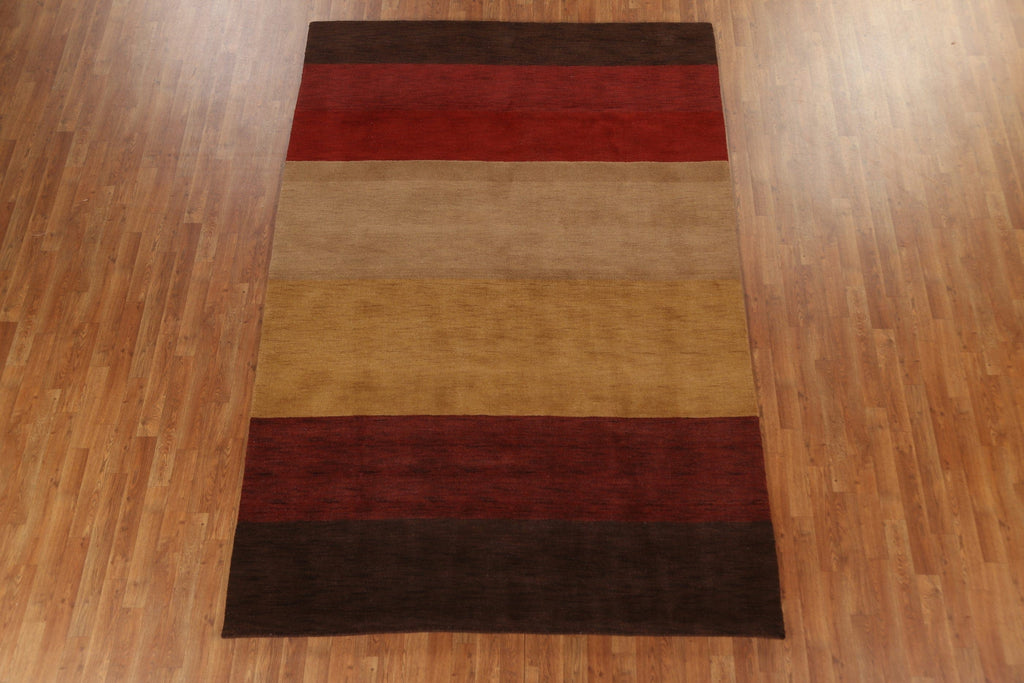 Contemporary Gabbeh Oriental Area Rug 6x10