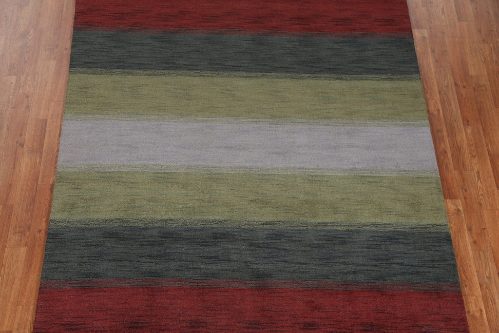 Striped Gabbeh Oriental Area Rug 6x8