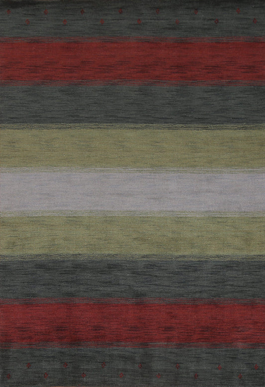 Striped Gabbeh Oriental Area Rug 6x8