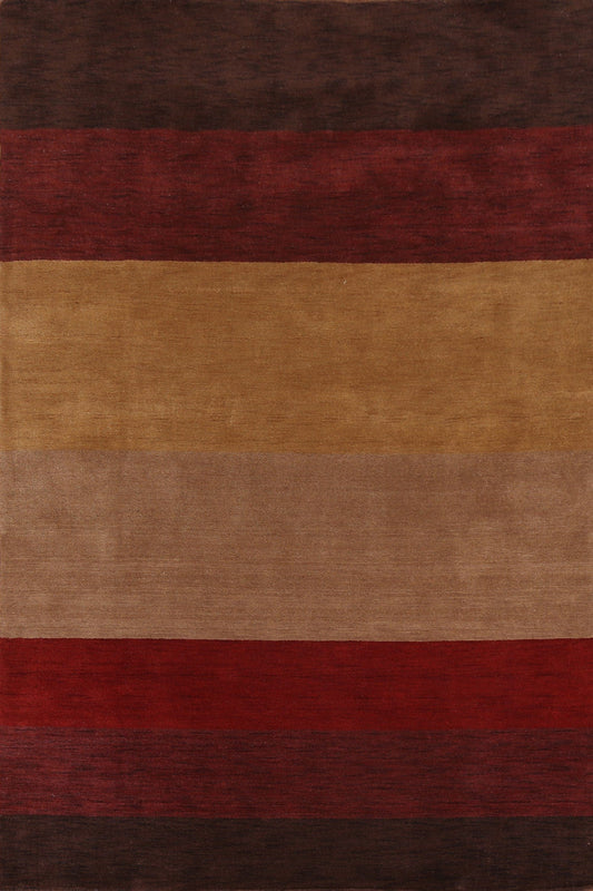 Striped Gabbeh Oriental Area Rug 7x10