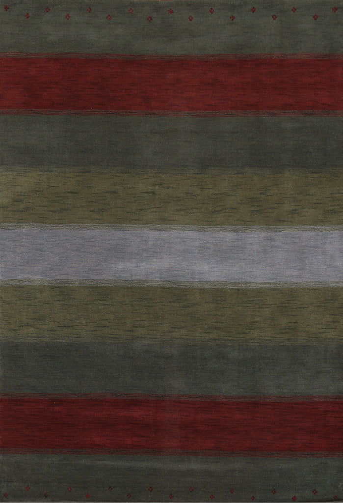 Striped Gabbeh Oriental Area Rug 7x10