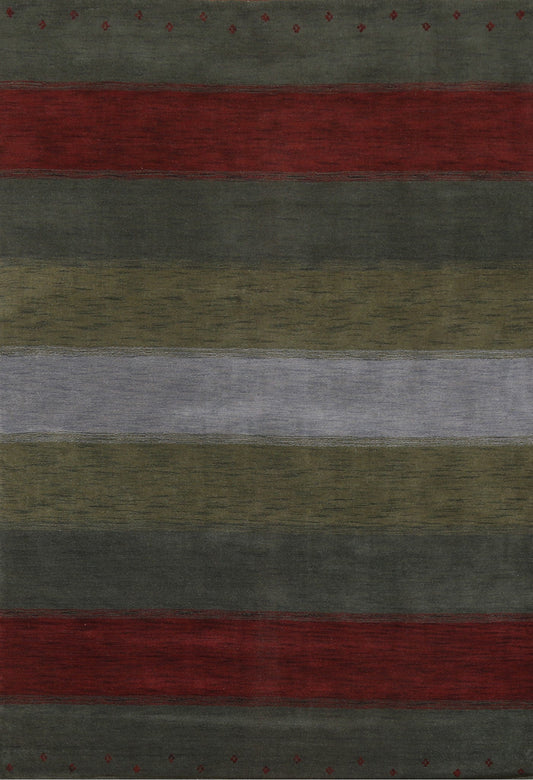 Striped Gabbeh Oriental Area Rug 7x10