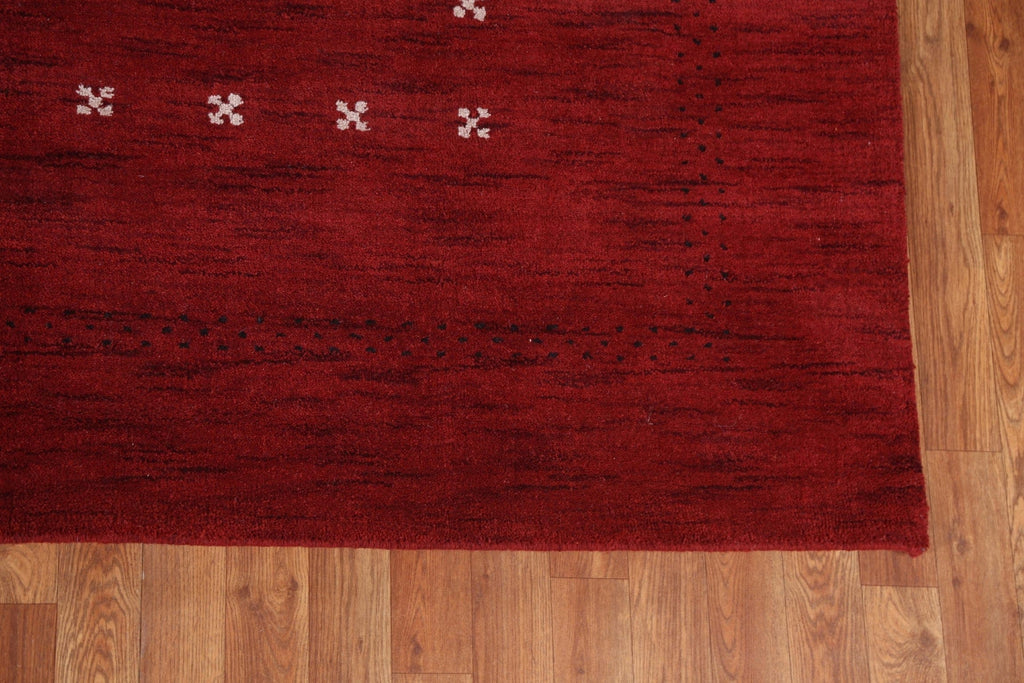 Red Gabbeh Oriental Area Rug 6x10