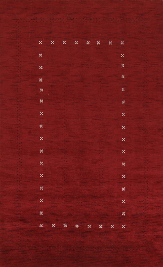 Red Gabbeh Oriental Area Rug 6x10