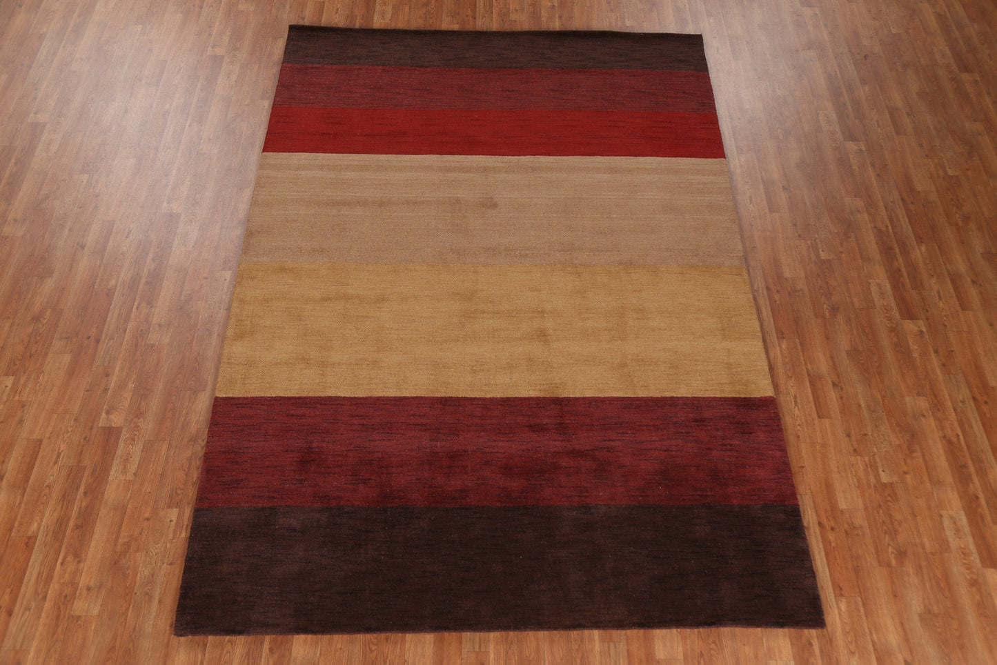 Striped Wool Gabbeh Oriental Area Rug 7x10