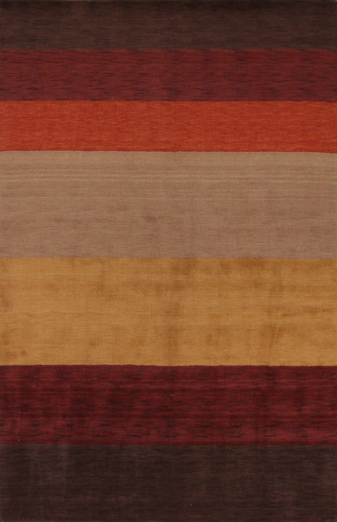 Striped Gabbeh Oriental Area Rug 7x10