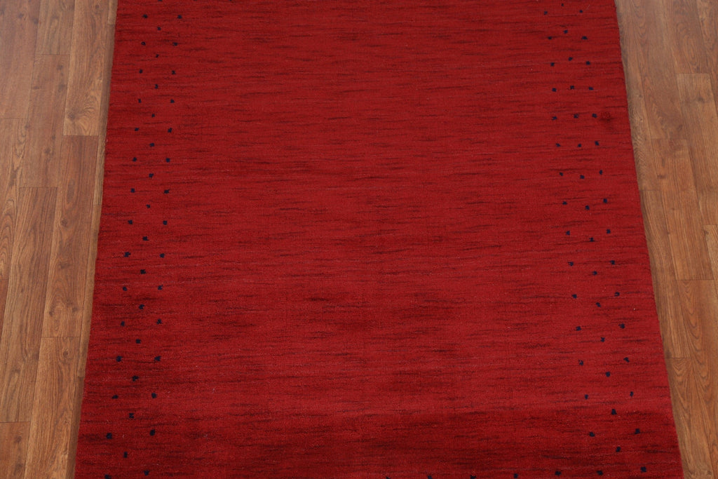 Red Wool Gabbeh Oriental Area Rug 4x6