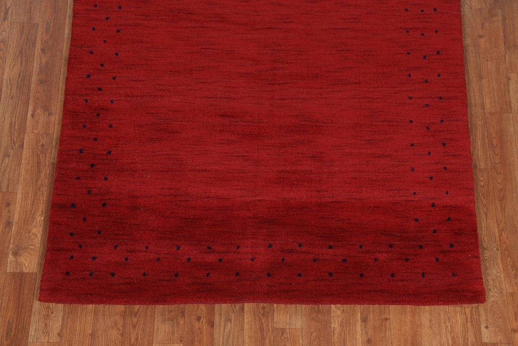 Red Wool Gabbeh Oriental Area Rug 4x6