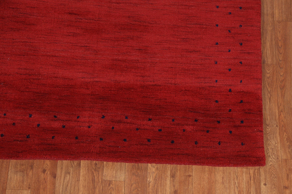 Red Wool Gabbeh Oriental Area Rug 4x6