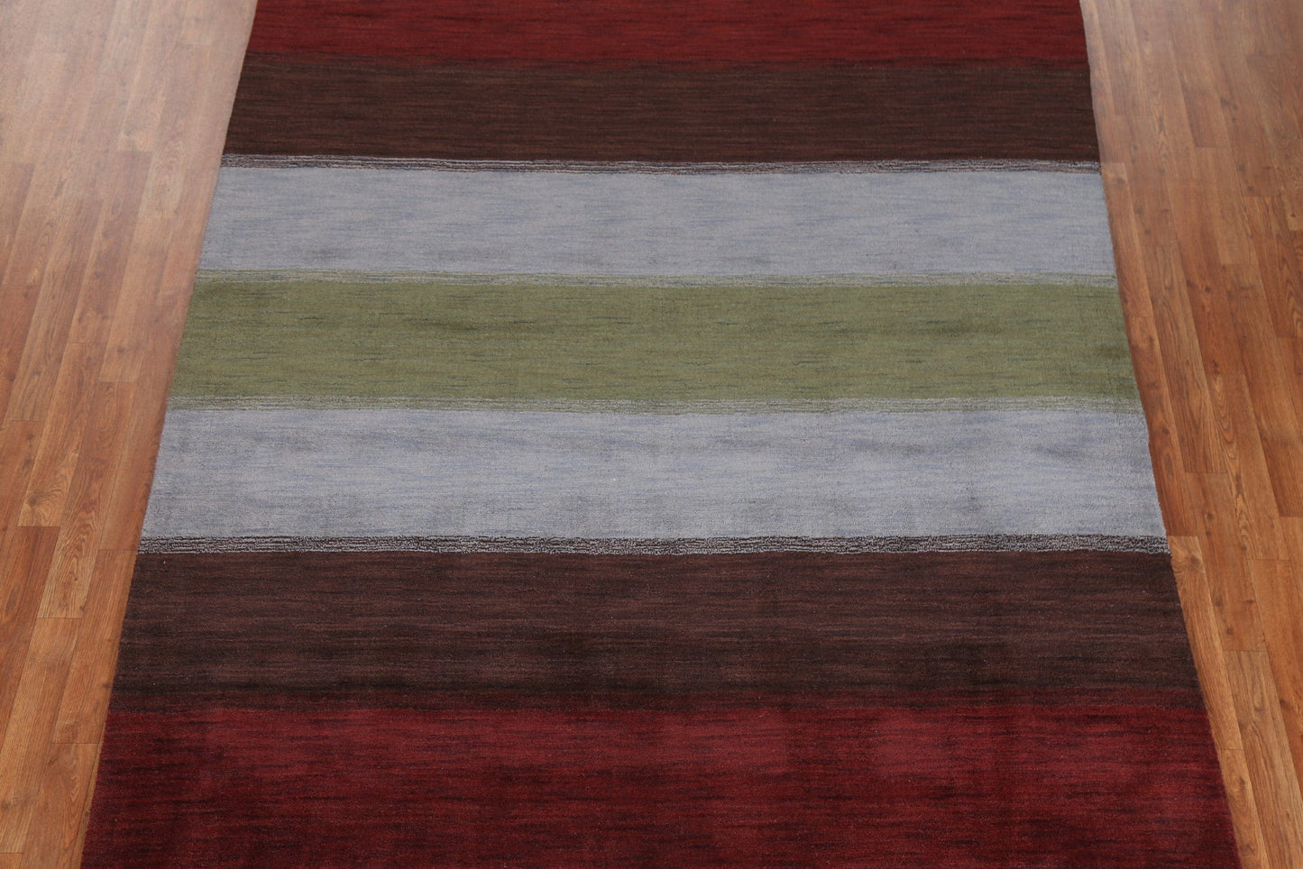 Striped Wool Gabbeh Oriental Area Rug 7x10