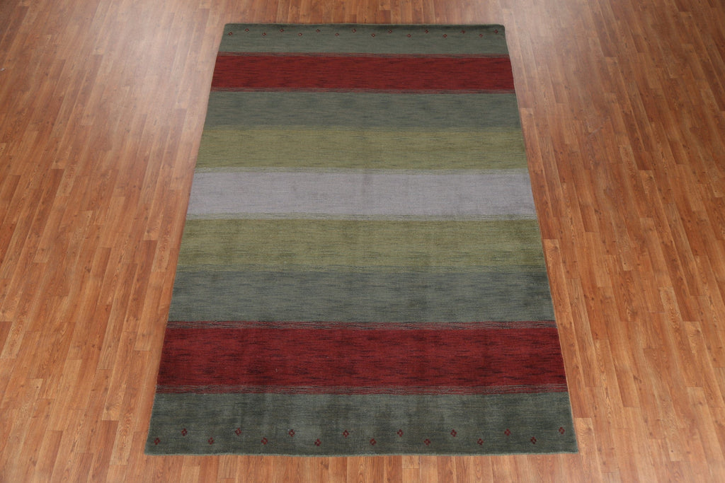 Striped Gabbeh Oriental Area Rug 7x10