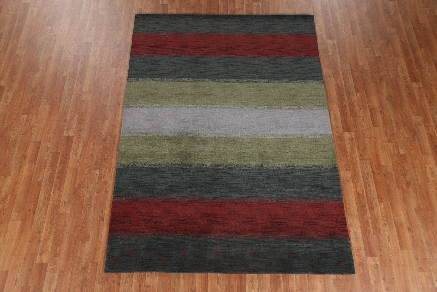 Striped Gabbeh Oriental Area Rug 6x8