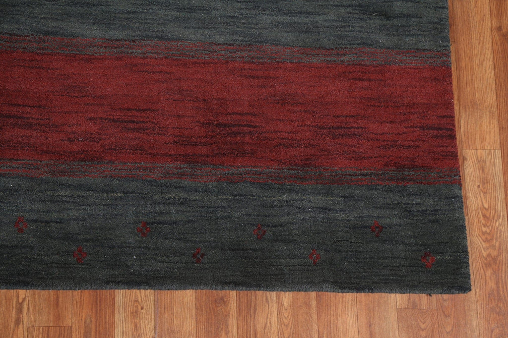 Striped Gabbeh Oriental Area Rug 6x8