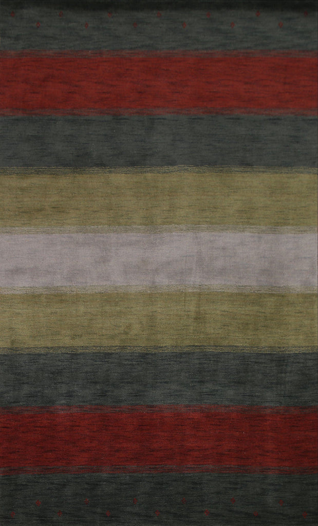 Striped Gabbeh Oriental Area Rug 7x10