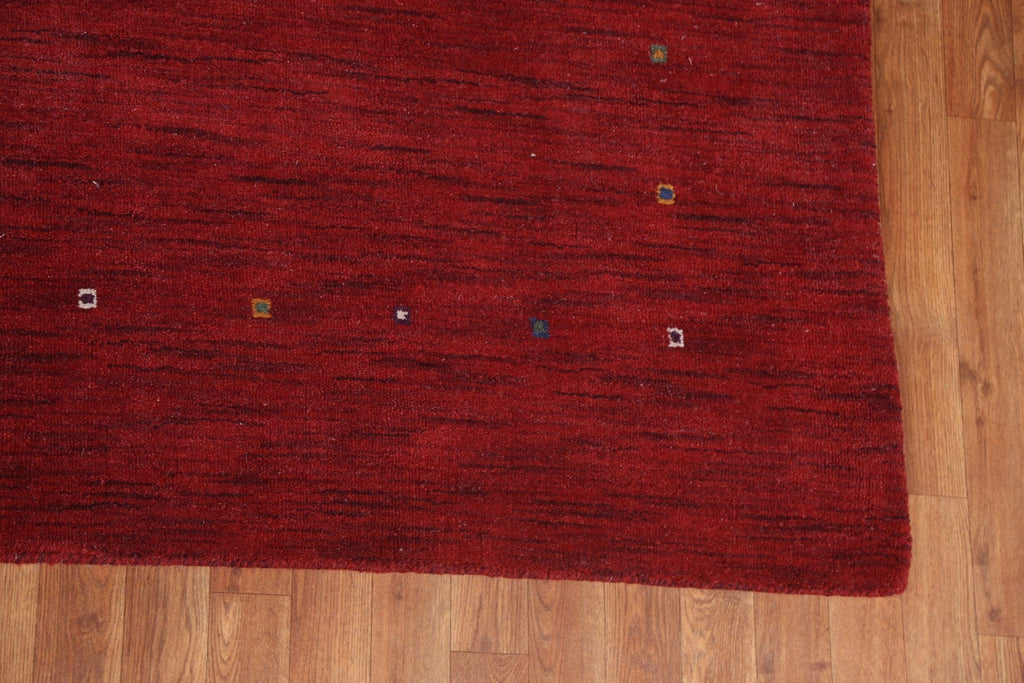 Red Wool Gabbeh Oriental Area Rug 8x12