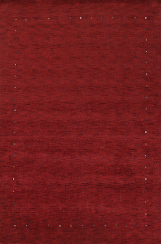 Red Wool Gabbeh Oriental Area Rug 8x12