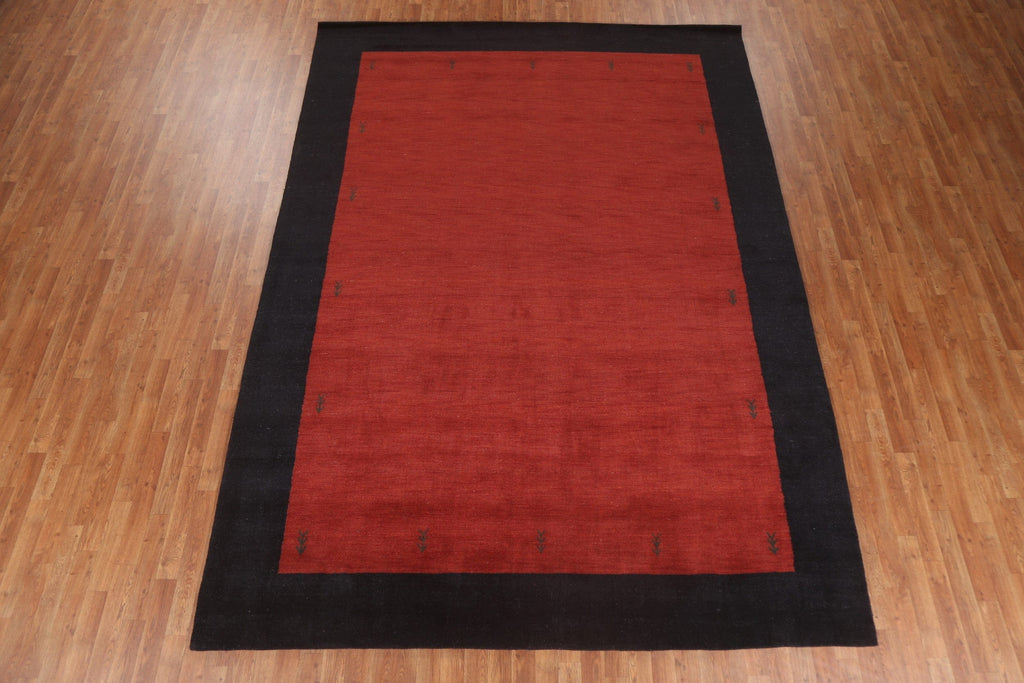 Hand-Knotted Wool Gabbeh Oriental Area Rug 8x12