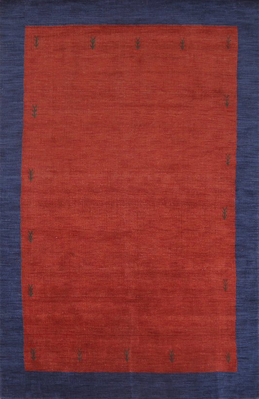 Red Wool Gabbeh Oriental Area Rug 7x10