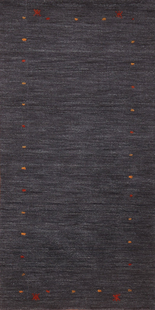 Hand-Knotted Gabbeh Oriental Wool Rug 3x6