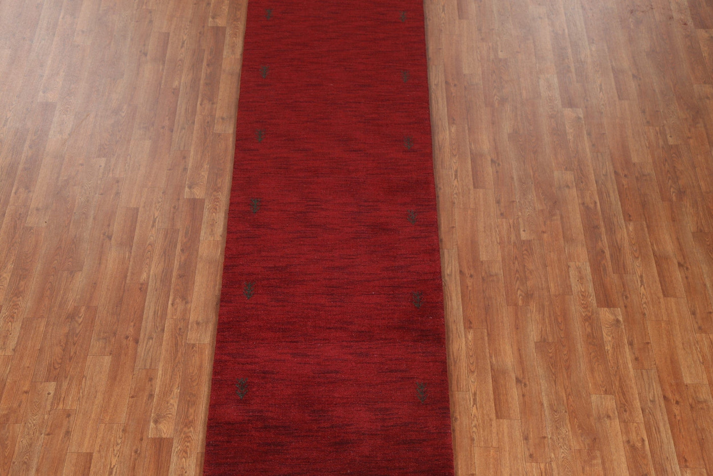 Red Wool Gabbeh Oriental Runner Rug 3x10