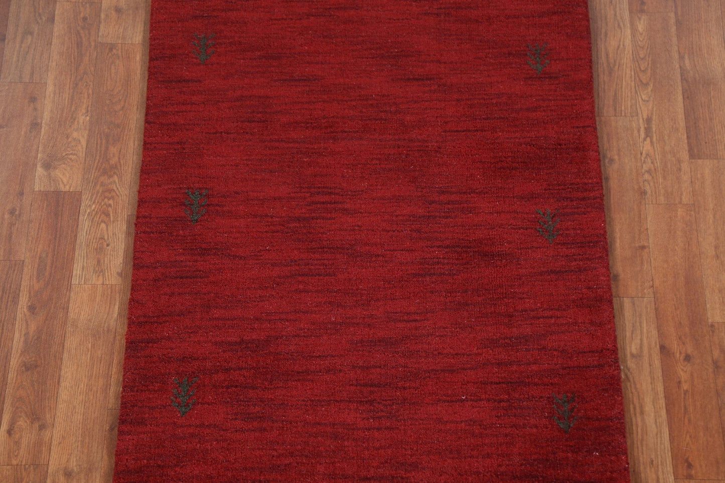 Red Wool Gabbeh Oriental Runner Rug 3x10