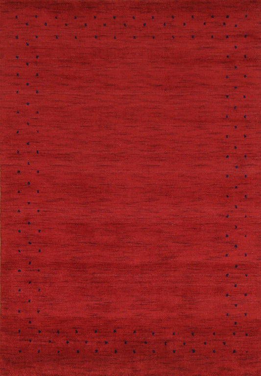 Red Wool Gabbeh Oriental Area Rug 4x6