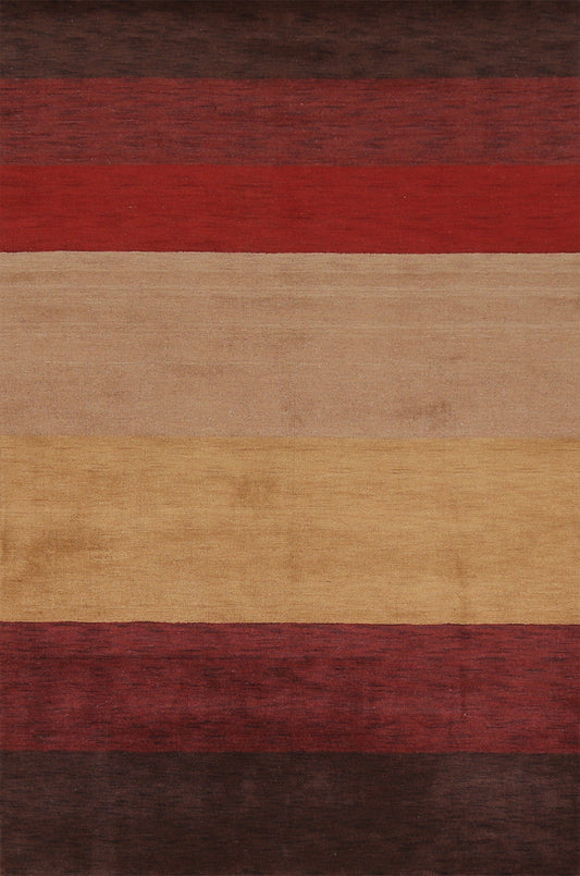 Modern Wool Gabbeh Oriental Area Rug 7x10